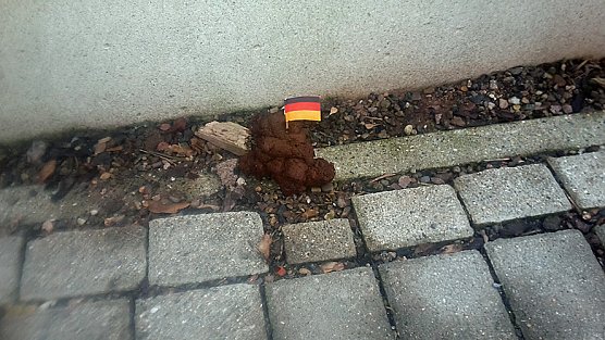 Patriotismus, Protest oder Geschmacklosigkeit? (Foto: Karl-Heinz Herrmann)