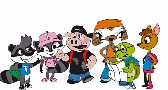 Waschbären als Gesundheitsbotschafter (Foto: Stiftung Kindergesundheit) Waschbären als Gesundheitsbotschafter (Foto: Stiftung Kindergesundheit)