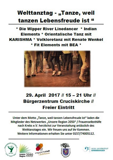 Welttanztag auch in Sondershausen (Foto: Jana Groß) Welttanztag auch in Sondershausen (Foto: Jana Groß)