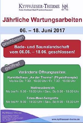 J&auml;hrliche Wartungsarbeiten (Foto: Stadtmarketing Bad Frankenhausen)