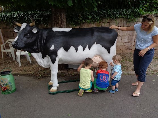 Auf dem Bauernhof war zum 25. Stra&szlig;enfest etwas los (Foto: Kindervilla)