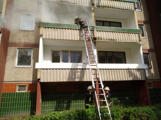Zum Gl&uuml;ck nur &Uuml;bung (Foto: Privat)