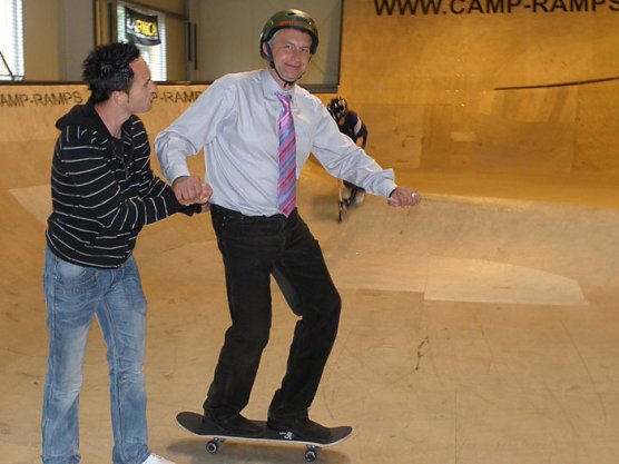 Steffen Lemme beim Skaten (Foto: SPD)