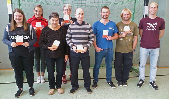 Siebeneinhalb angehende &Uuml;bungsleiter (Foto: KSB Kyffh&auml;user)