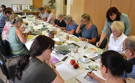 Malkurs im Biosph&auml;renreservat (Foto: Heinz Noack)