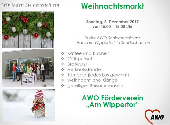 Zwei Mal Weihnachtsfeier (Foto: AWO Seniorenresidenz) Zwei Mal Weihnachtsfeier (Foto: AWO Seniorenresidenz)