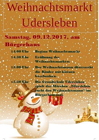 Weihnachtsmarkt in Udersleben (Foto: privat) Weihnachtsmarkt in Udersleben (Foto: privat)