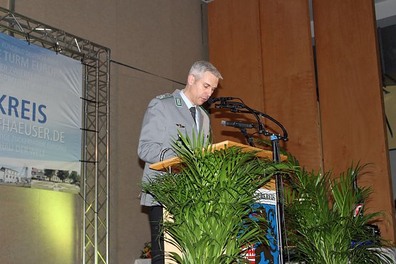 Vom Neujahrsempfang berichtet (Foto: Karl-Heinz Herrmann)