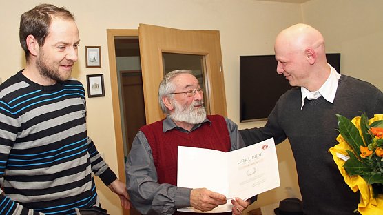 Ehre f&uuml;r Bernd Wollweber, Verein freut sich mit! (Foto: Bernd R&ouml;ber)