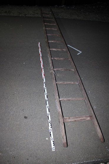 Wem geh&ouml;rt diese Leiter? (Foto: Landespolizeiinspektion Nordhausen)