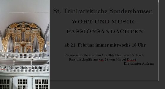 Einladung zu musikalischen Passionsandachten (Foto: Andreas Fau&szlig;)