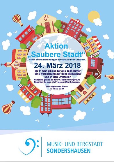 Aktion Saubere Stadt 2018 (Foto: Stadt Sondershausen) Aktion Saubere Stadt 2018 (Foto: Stadt Sondershausen)
