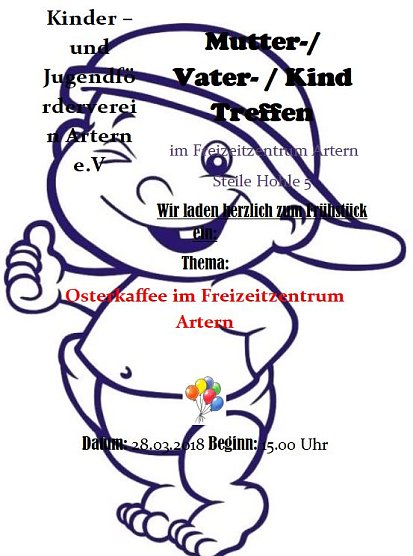 Osterkaffee und Osterfeuer-Jecha und mehr (Foto: Freizeitzentrum) Osterkaffee und Osterfeuer-Jecha und mehr (Foto: Freizeitzentrum)