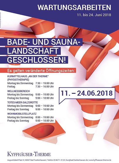 Wartungsarbeiten in der Kyffh&auml;user-Therme (Foto: Stadtmarketing Bad Frankenhausen)