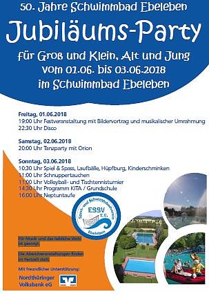 50 Jahre Schwimmbad Ebeleben (Foto: Schwimmbadverein Ebeleben) 50 Jahre Schwimmbad Ebeleben (Foto: Schwimmbadverein Ebeleben)