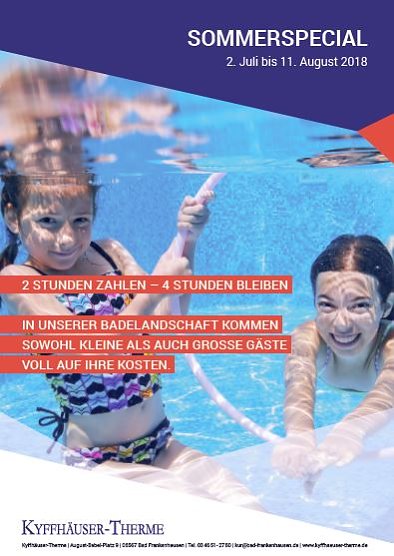 Sommerspecial in der Kyffh&auml;user-Therme (Foto: Stadtmarketing Bad Frankenhausen)