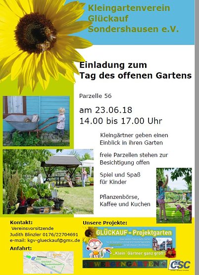 Tag des Gartens (Foto: KGV Glückauf Sondershausen e.V.) Tag des Gartens (Foto: KGV Glückauf Sondershausen e.V.)