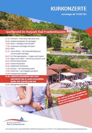 Kurkonzerte-Sommer im Quellgrund (Foto: Stadtmarketing Bad Frankenhausen)