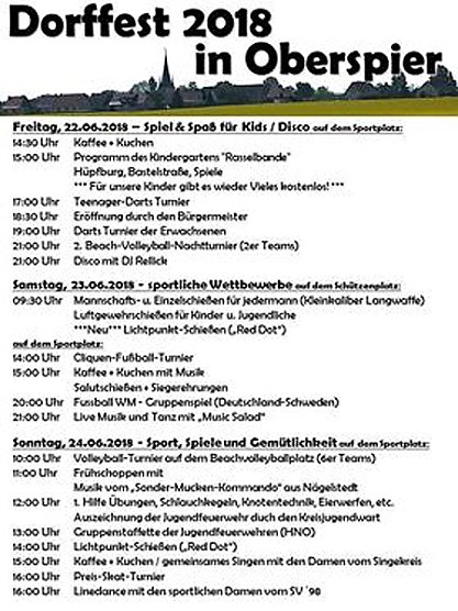 Dorffest in Oberspier (Foto: privat)