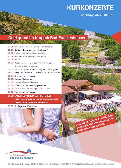 Kurkonzerte-Sommer im Quellgrund (Foto: Stadtmarketing Bad Frankenhausen)