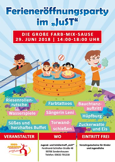 Feriener&ouml;ffnungsparty Farb-Mix-Sause (Foto: JUST)