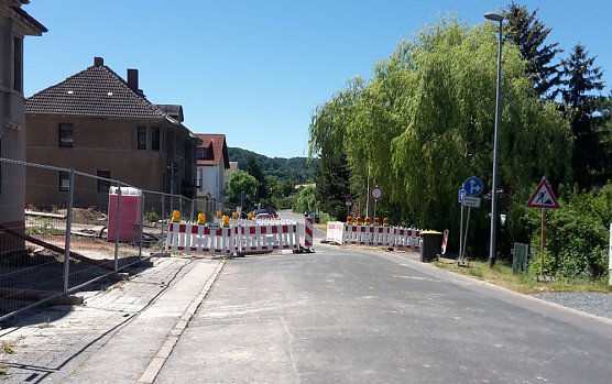 Baustelle im Jechaburger Weg (Foto: Karl-Heinz Herrmann)