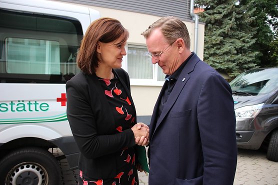 Auf Tour in Sondershausen beim DRK (Foto: Karl-Heinz Herrmann)