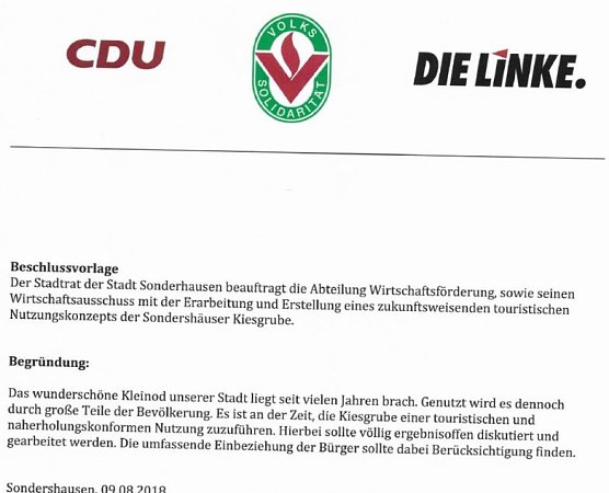 Konzept f&uuml;r die Kiesgrube (Foto: VS)