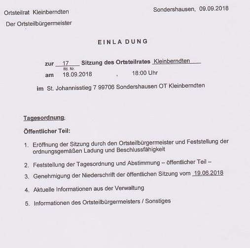 Ortsteilr&auml;te tagen (Foto: Stadt Sondershausen)