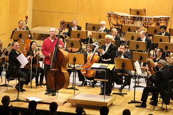 Virtuos am Kontrabass (Foto: Karl-Heinz Herrmann)