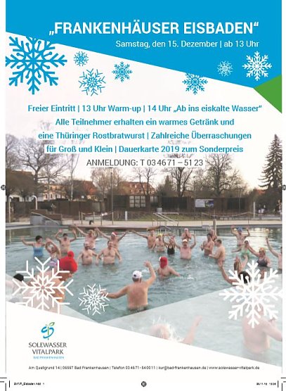 200 Teilnehmer f&uuml;r das Frankenh&auml;user Eisbaden gesucht (Foto: Stadtmarketing Bad Frankenhausen)