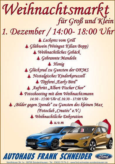 Weihnachtsmarkt klein und fein: (Foto: Ford Autohaus)
