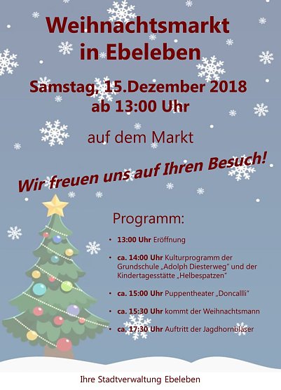 Ebelebener Weihnachtsmarkt kommt (Foto: Stadt Ebeleben)