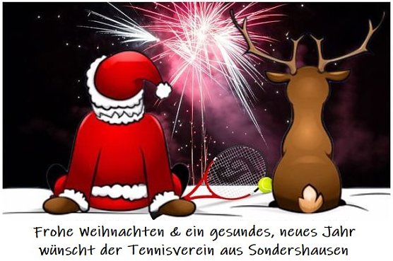 Weihnachtsgr&uuml;&szlig;e vom Tennisverein (Foto: Tennisverein Blauwei&szlig;-Sondershausen)