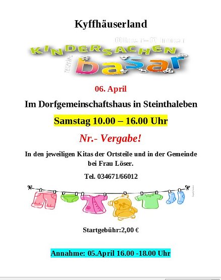 Kinderbasar Rund ums Kind (Foto: Orga Team)