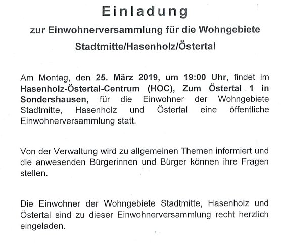 Briefwahl und Einwohnerversammlung (Foto: Stadt Sondershausen) Briefwahl und Einwohnerversammlung (Foto: Stadt Sondershausen)
