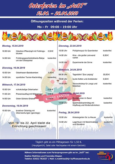 Osterferienprogramm im JuST (Foto: JuST) Osterferienprogramm im JuST (Foto: JuST)