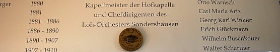 Medaille an ihrem endg&uuml;ltigen Platz (Foto: Karl-Heinz Herrmann)