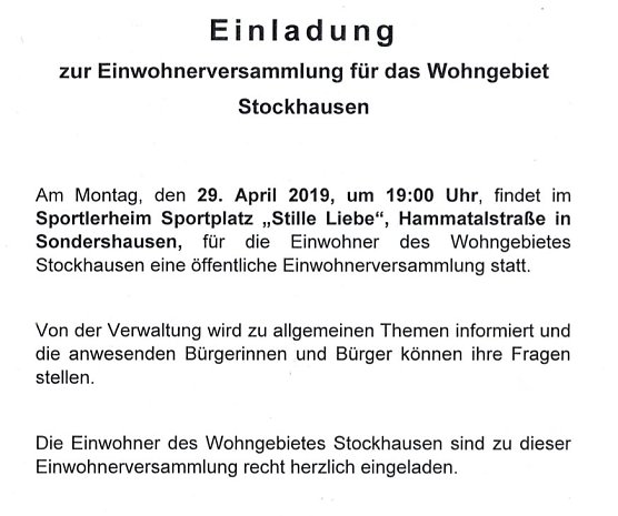 Einwohnerversammlung (Foto: Stadt Sondershausen)