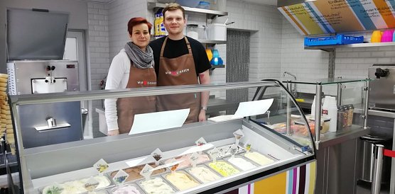 Eiseck Borntal lebt oder Eis geht bei jedem Wetter (Foto: Helmut Ahlert)