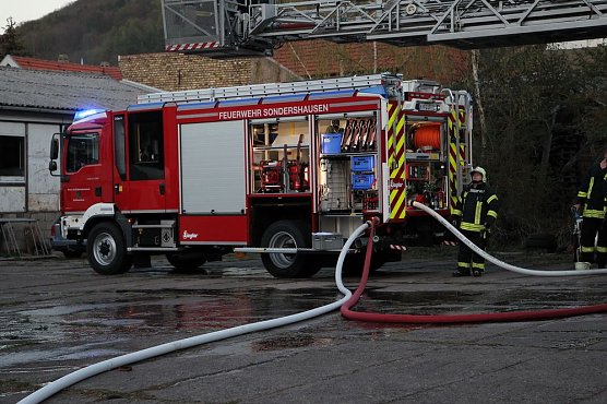Dachstuhlbrand in Sondershausen Bebra (Foto: Silvio Dietzel)