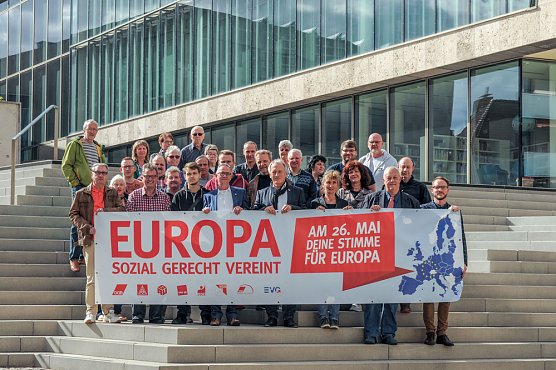 Nordth&uuml;ringer Gewerkschaften werben f&uuml;r Europawahl (Foto: IG Metall)