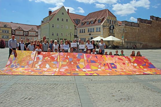 Gem&auml;lde (Puzzle) pr&auml;sentiert (Foto: Karl-Heinz Herrmann)