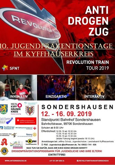 10. Jugendpr&auml;ventionstage im Kyffh&auml;userkreis mit dem "Revolution Train" (Foto: Landratsamt Kyffh&auml;userkreis)