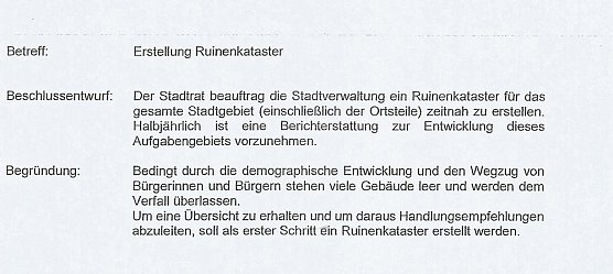 Ruinenkataster und mehr (Foto: Stadt Sondershausen)