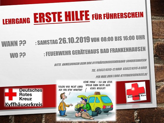 Lehrgang f&uuml;r F&uuml;hrerschein... (Foto: DRK Kyffh&auml;userkreis)