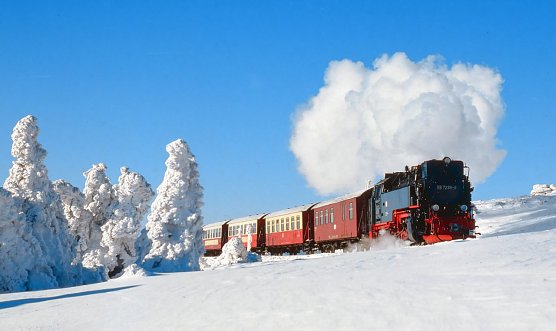 Mit Volldampf in den kommenden Winter: Am 27. Oktober tritt bei den Harzer Schmalspurbahnen der bis zum 24 April 2020 g&uuml;ltige Winterfahrplan in Kraft. (Foto:  HSB/Volker Schadach)