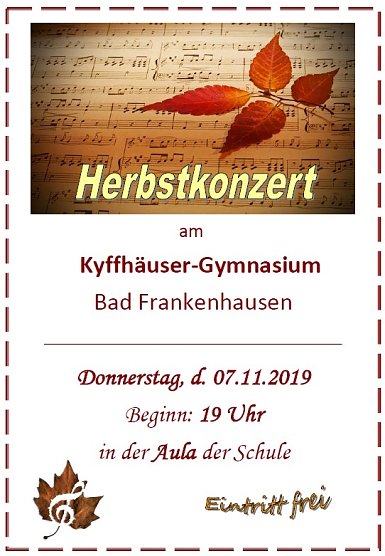 Neue Schule � alte Songs" (Foto: Kyffh&auml;user-Gymnasium)