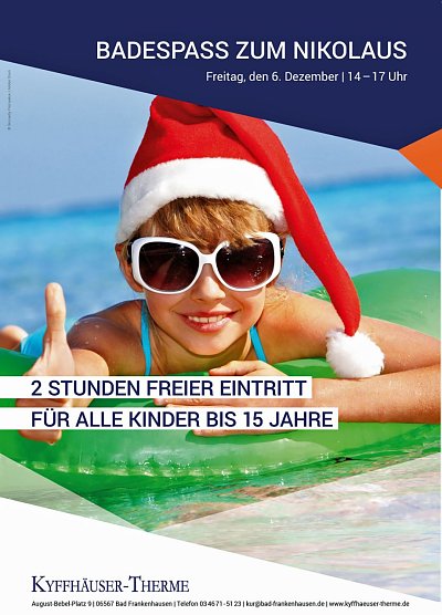 Badespaß zum Nikolaus (Foto: Stadtmarketing Bad Frankenhausen) Badespaß zum Nikolaus (Foto: Stadtmarketing Bad Frankenhausen)