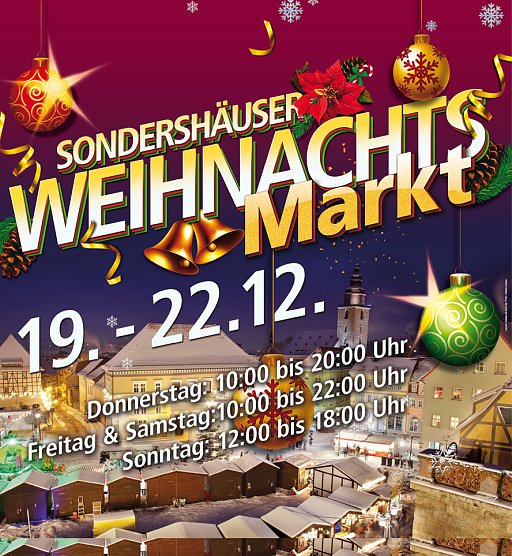 Sondershäuser Weihnachtsmarkt (Foto: Stadt Sondershausen) Sondershäuser Weihnachtsmarkt (Foto: Stadt Sondershausen)
